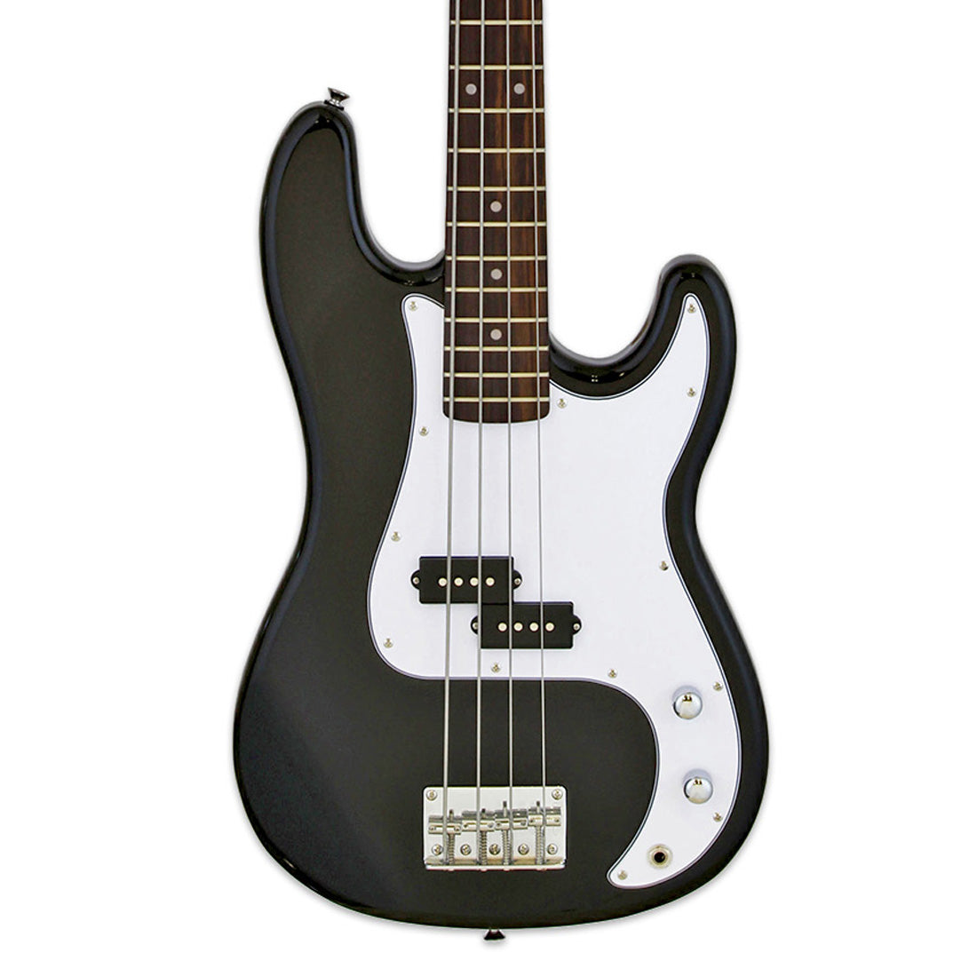 Aria STB-PB Series Electric Bass Guitar in Black