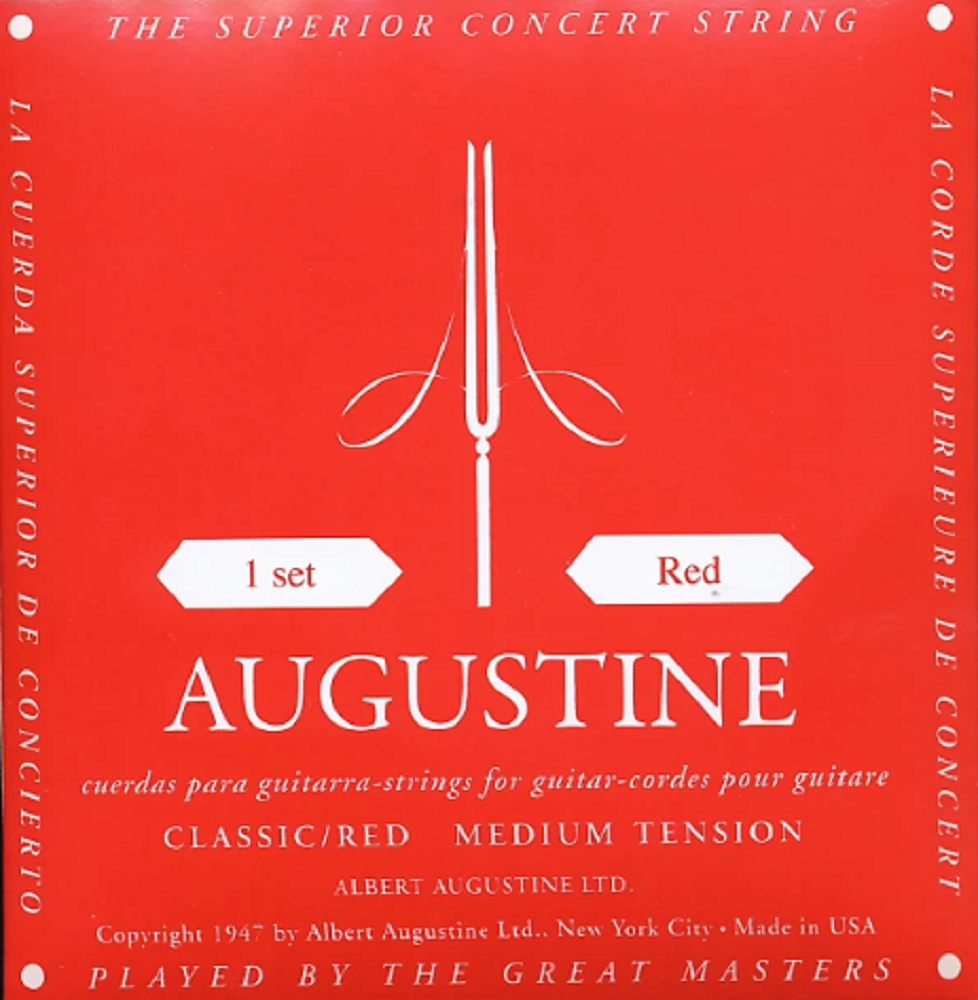 Augustine AU35R A5 Classical Guitar String Red