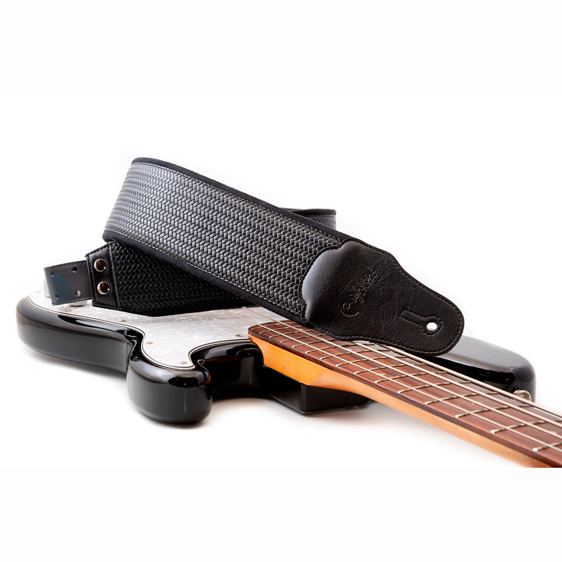 Right On Straps BASSMAN B-Bond Black Guitar Strap