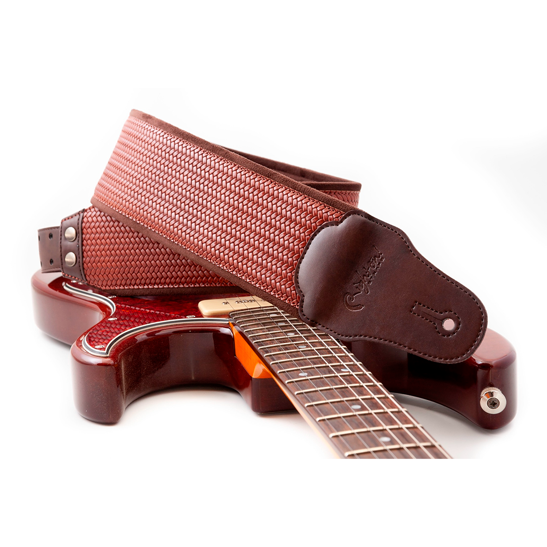 Right On Straps BASSMAN B-Bond Brown Guitar Strap