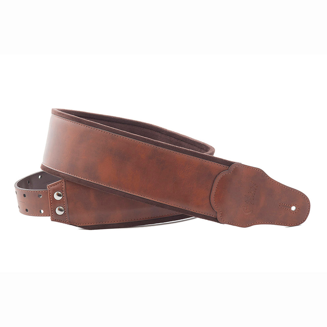 Right On Straps BASSMAN B-Charm Brown Guitar Strap