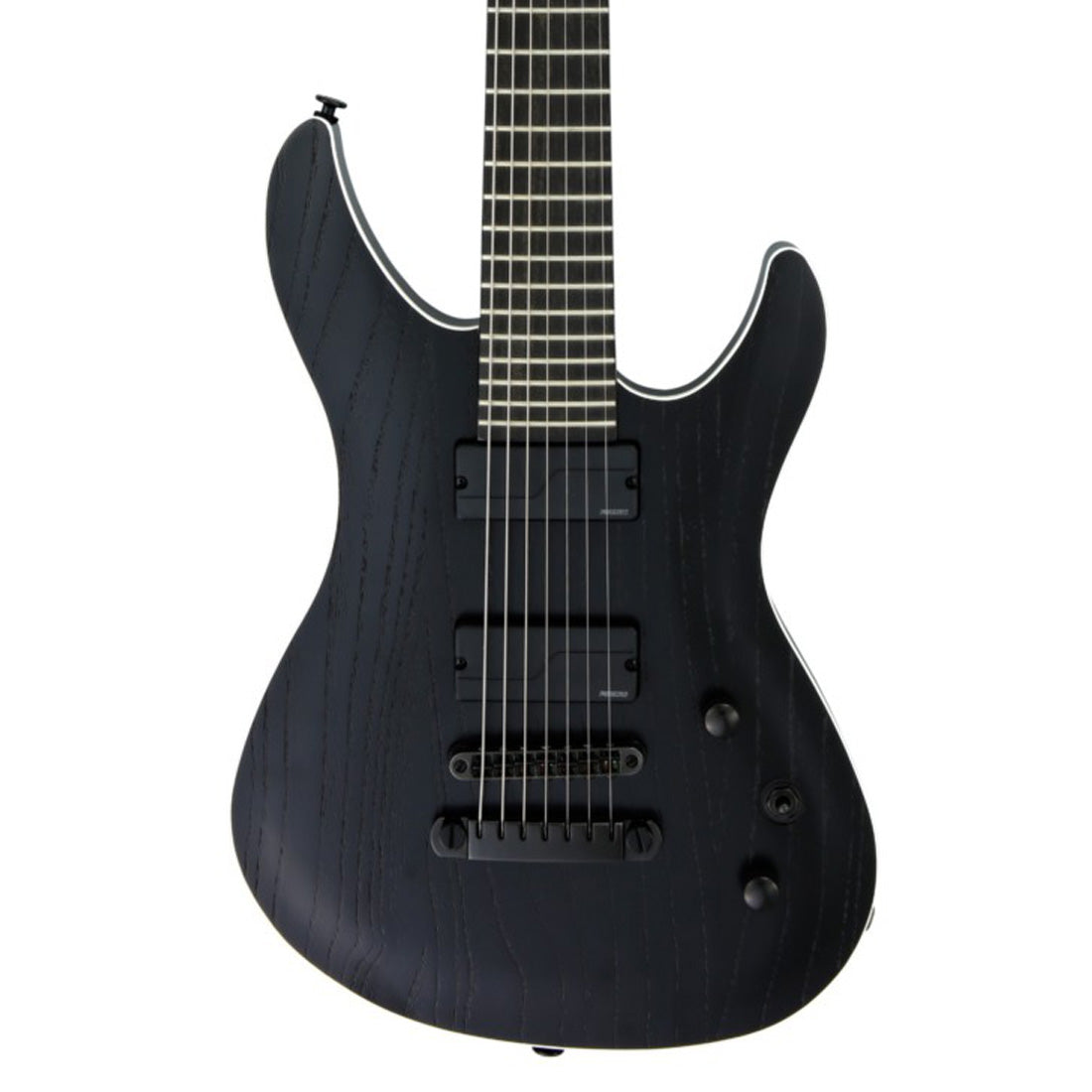 FGN JMY72ASHE/OPB Mythic 7 corde Open Pore chitarra elettrica nera inclusa custodia