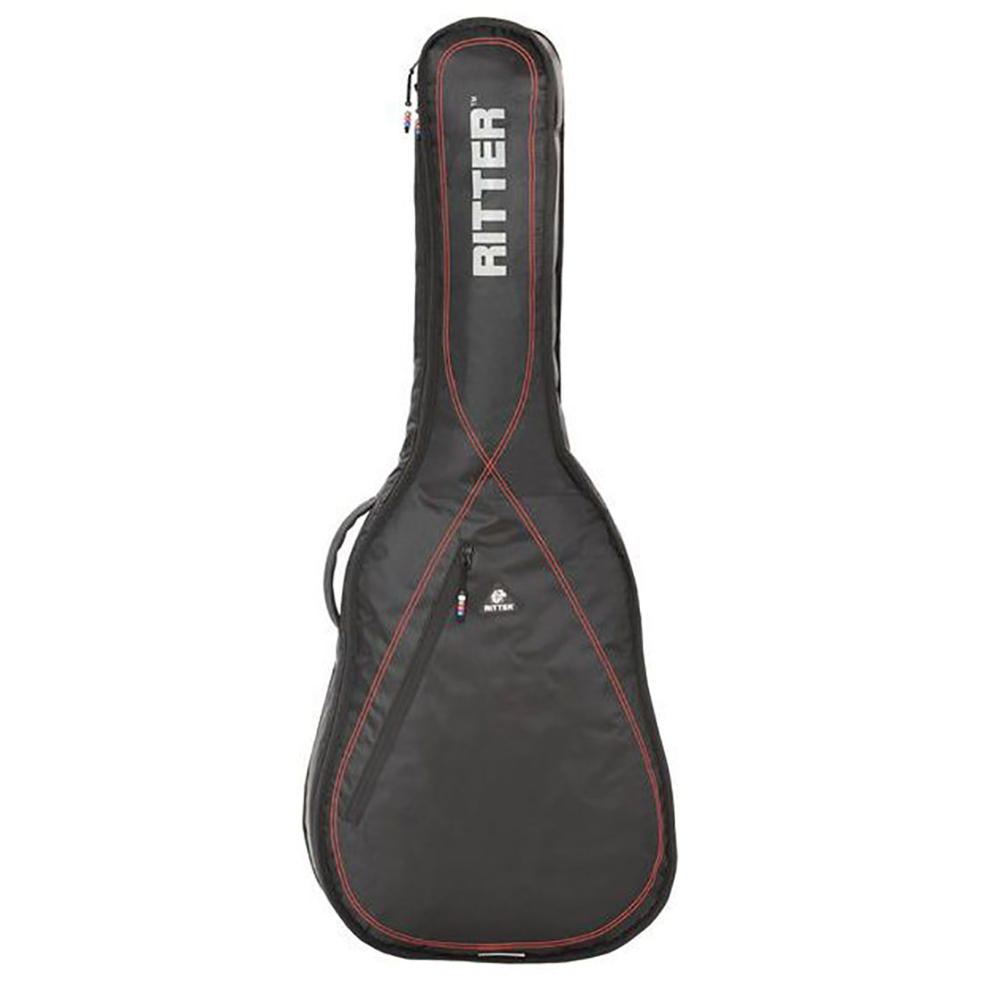 Borsa per chitarra classica Ritter RGP2-CH/BRD nera-rossa 1/2