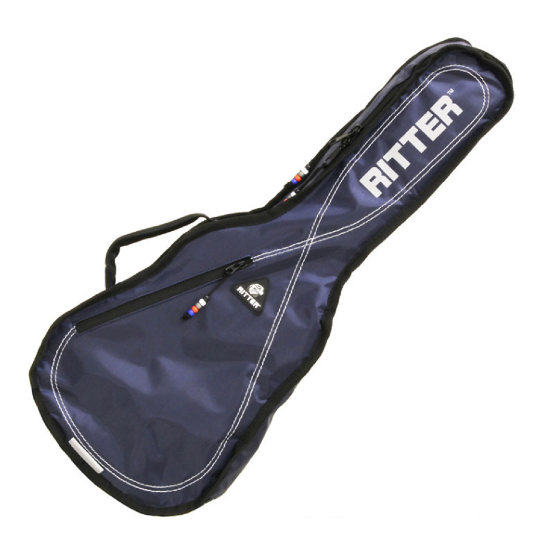 Borsa per ukulele da concerto Ritter RGP2-UC/BLW blu navy-grigio chiaro-bianco