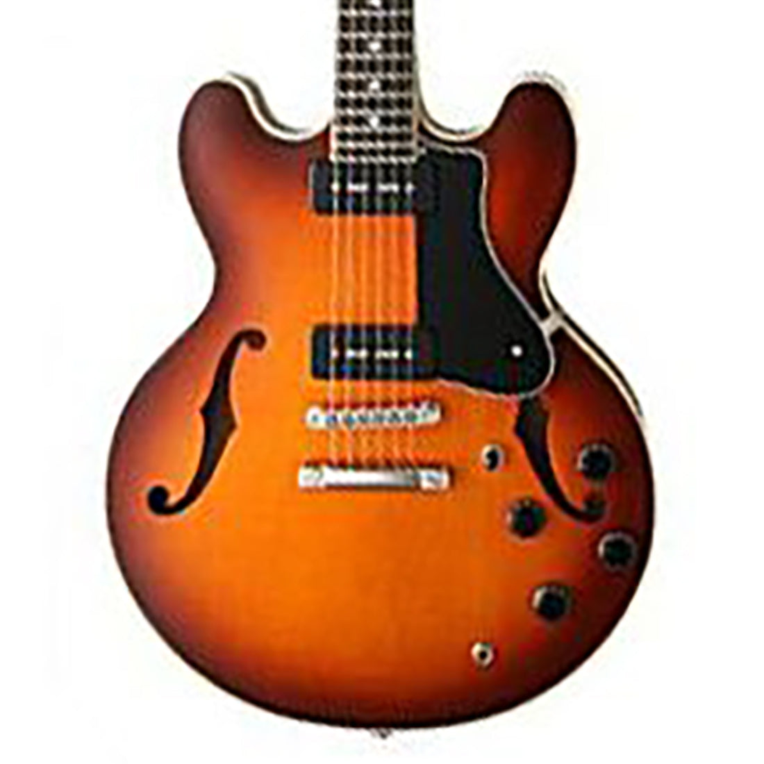 Chitarra elettrica FGN Masterfield Antique Sunburst con corpo cavo, custodia rigida inclusa