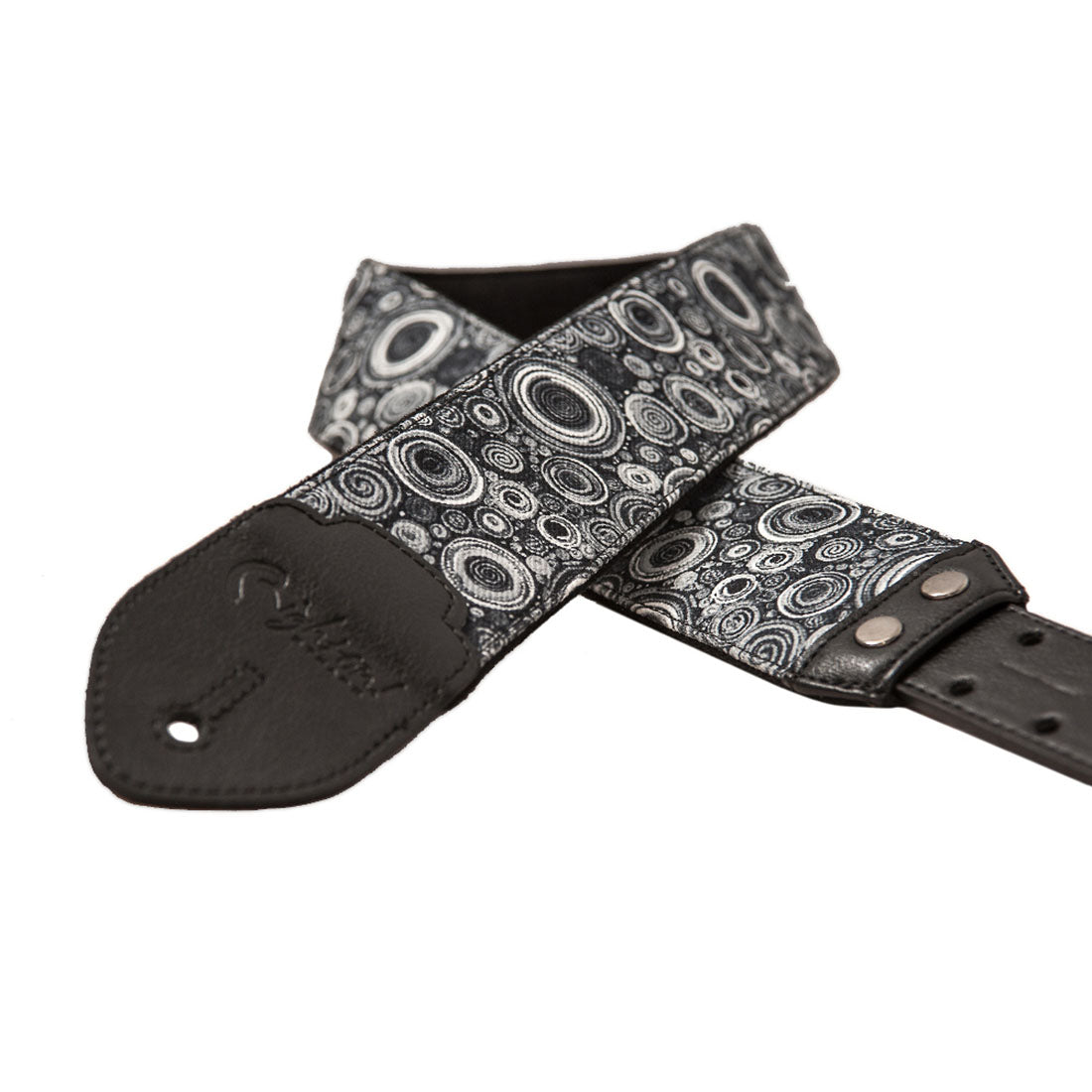 Right On Straps FUNKY Bubbles Black Guitar Strap