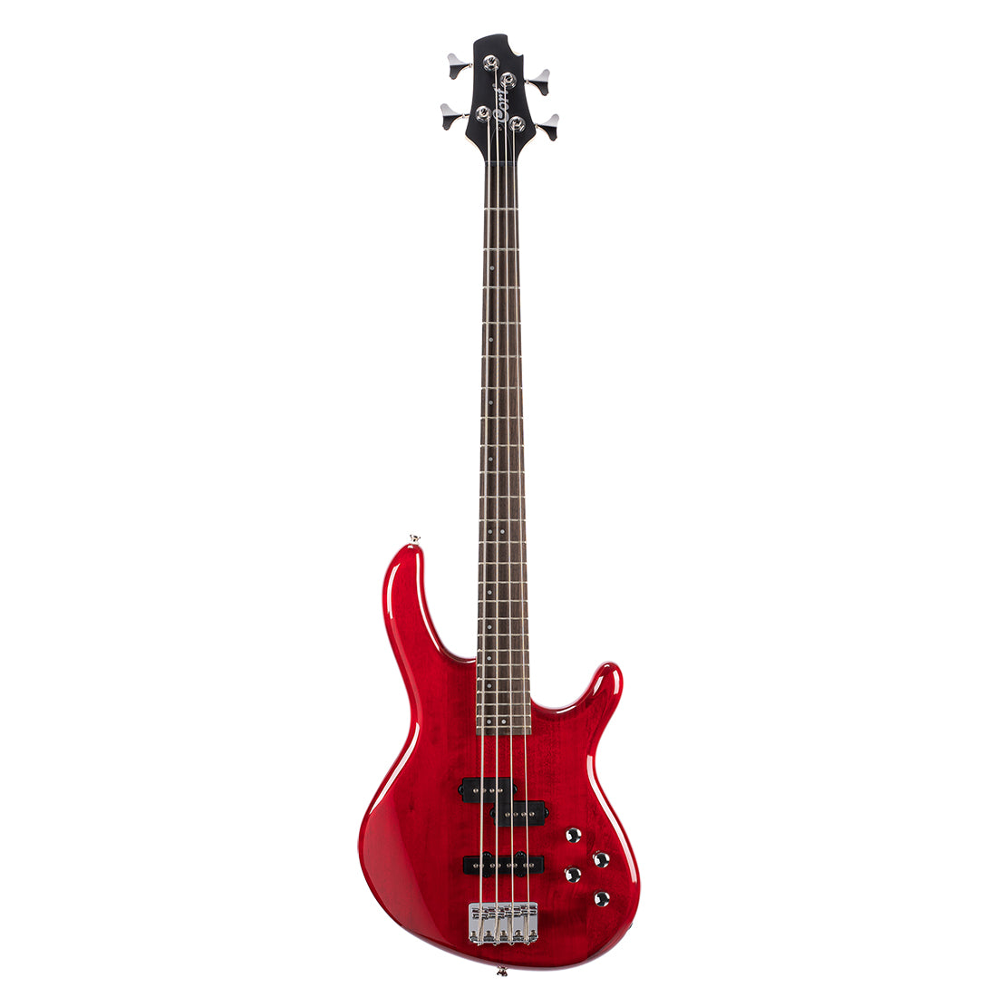 Cort Acftion Bass Plus TR4 Transparent Red Bass Guitar