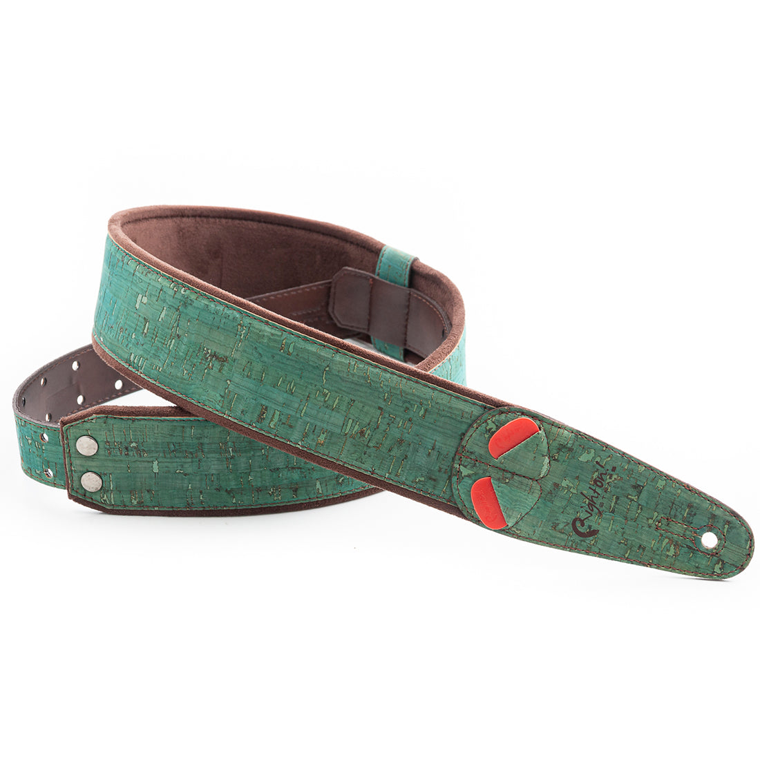 Right On Straps MOJO Cork Teal Guitar Strap