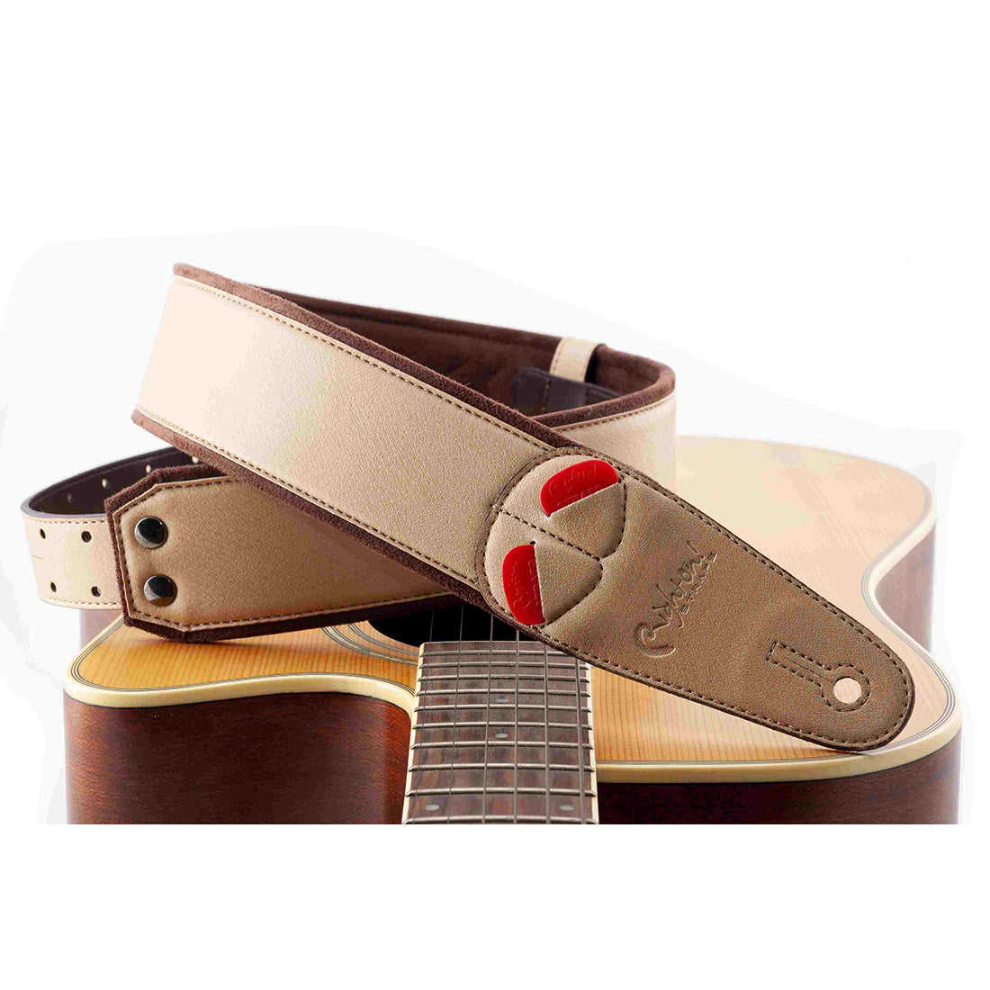 Right On Straps MOJO Charm Beige Guitar Strap