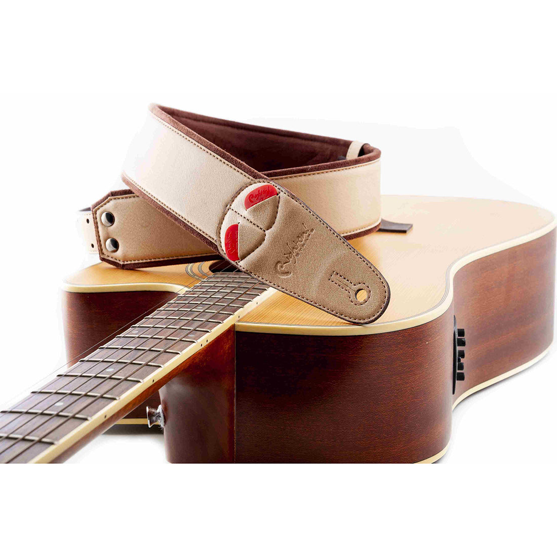 Right On Straps MOJO Charm Beige Guitar Strap