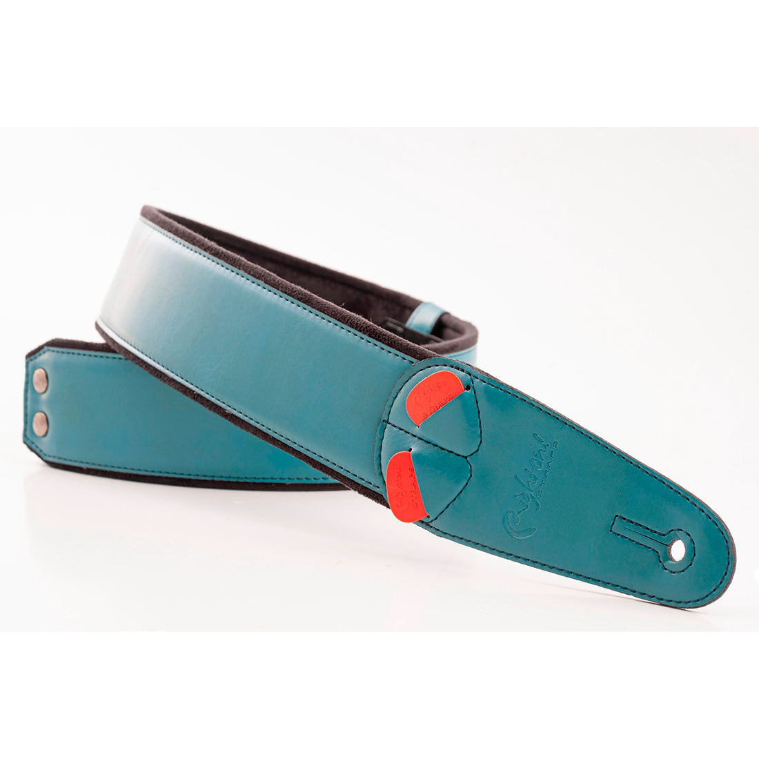 Right On Straps MOJO Charm Teal Guitar Strap