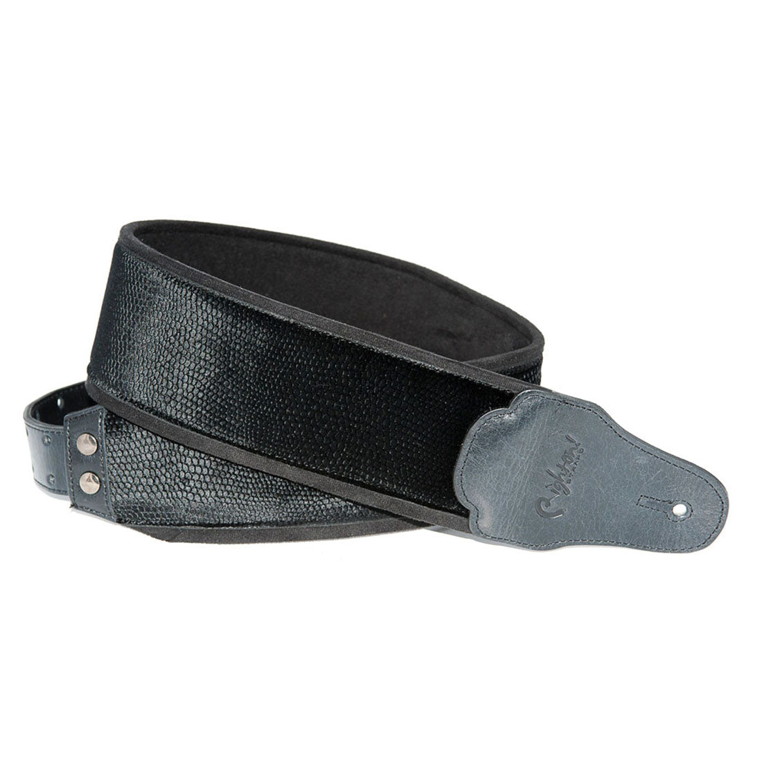 Right On Straps BASSMAN Velvet Black Guitar Strap