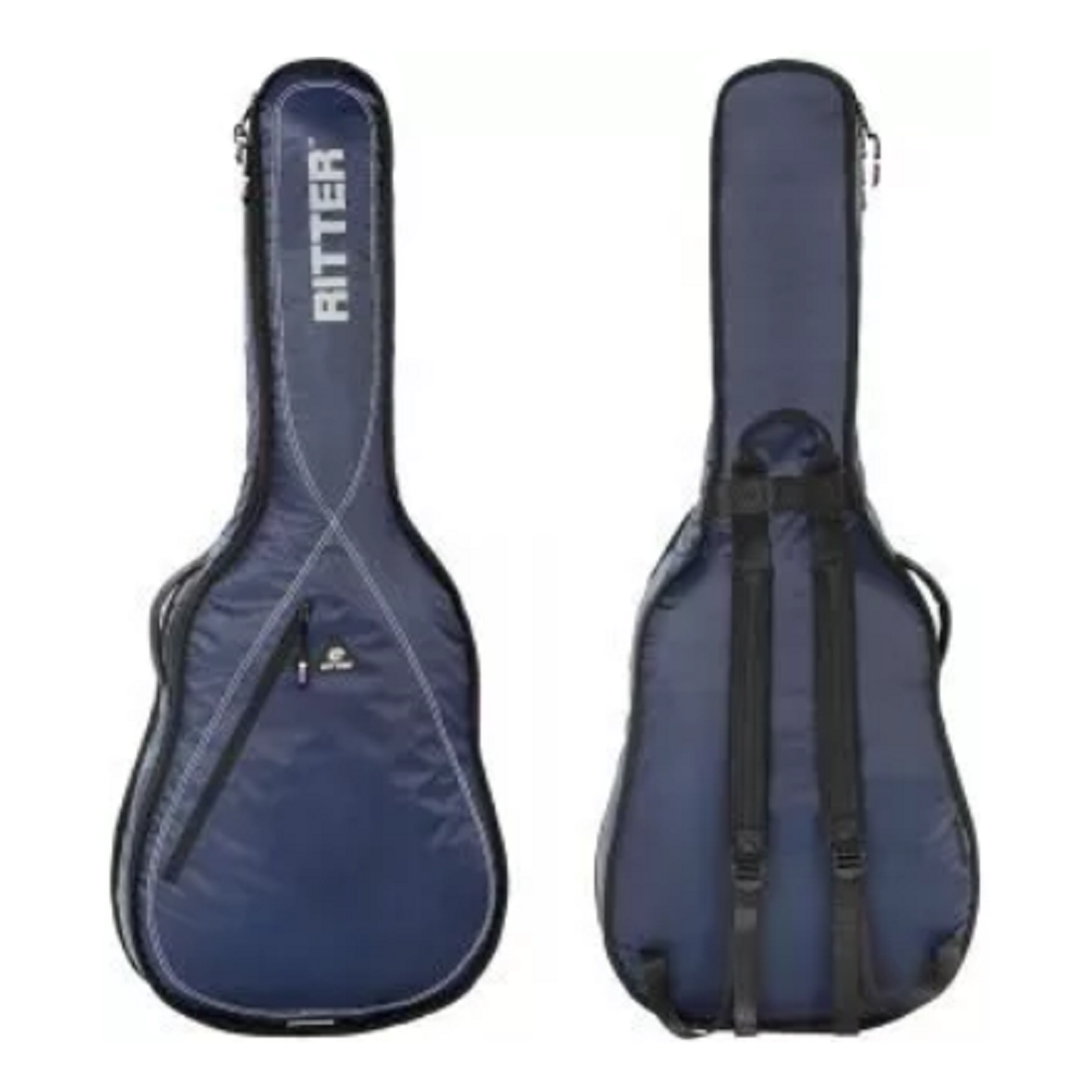 Borsa per ukulele tenore Ritter RGP2-UT/BLW blu navy-grigio chiaro-bianco