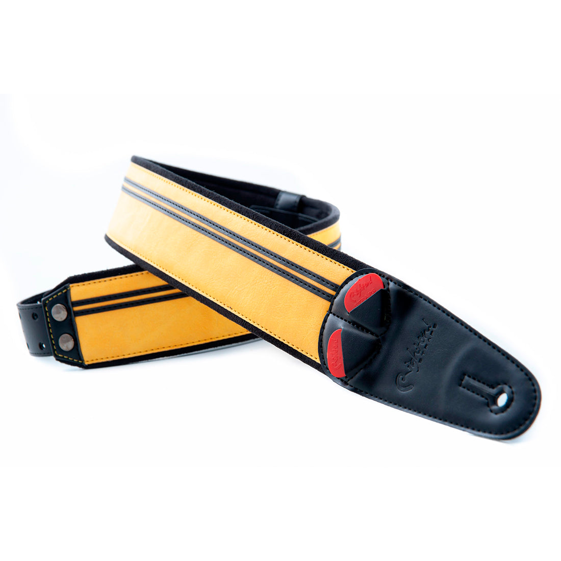 Right On Straps MOJO Race Yellow Guitar Strap