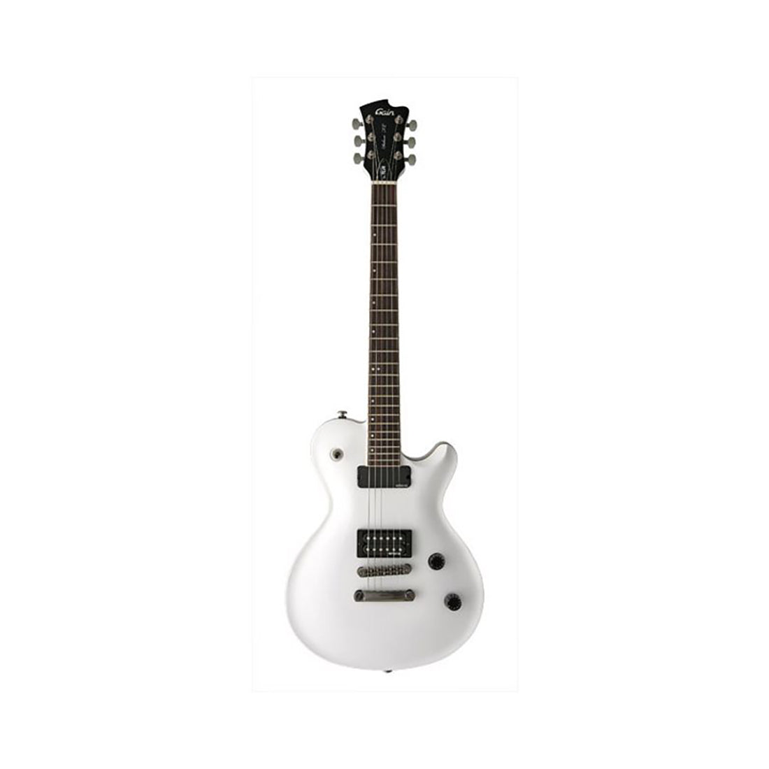 GAIN Deluxe FL Flame Snow White Electric Guitar Including Gig Bag