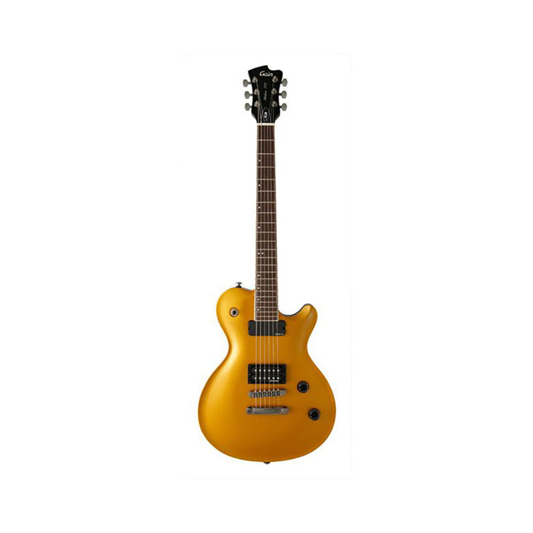 GAIN Deluxe FL Flame Gold Top Electric Guitar Including Gig Bag