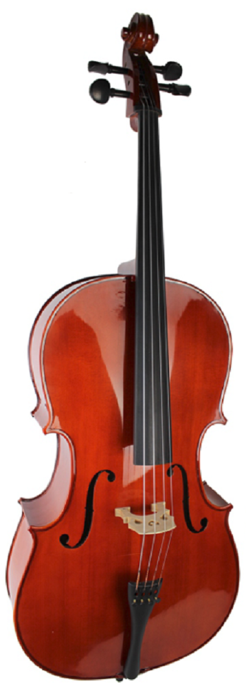 Ernst Keller EKCB300YSG4/4 4/4 Student Cello - Solid Top Back, Maple back with Bag and Bow