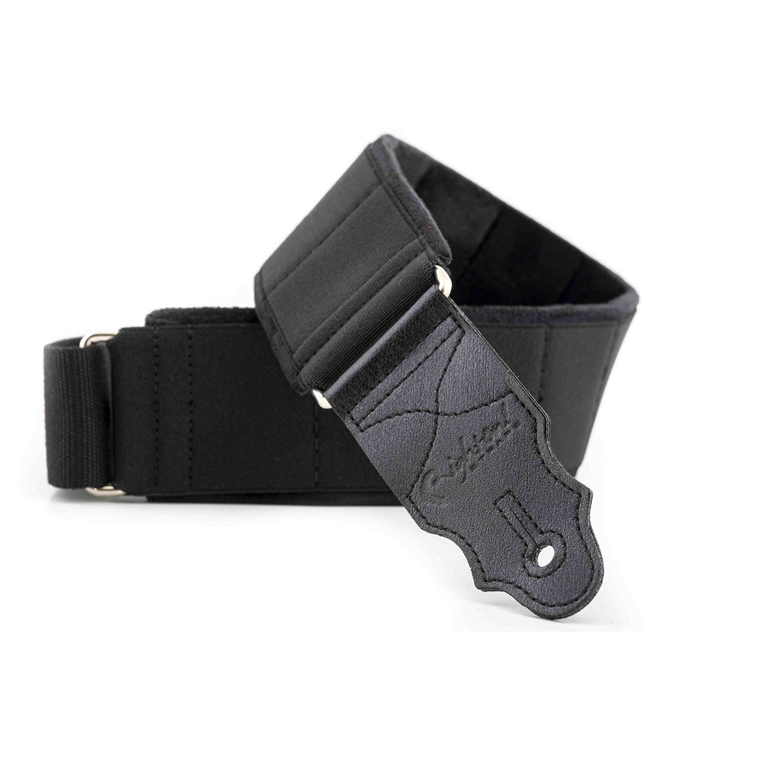 Right On Straps SPECIAL Elastic Black Guitar Strap