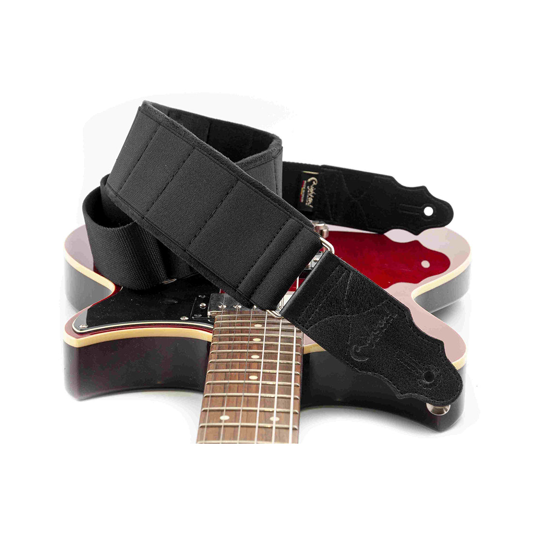 Right On Straps SPECIAL Elastic Black Guitar Strap