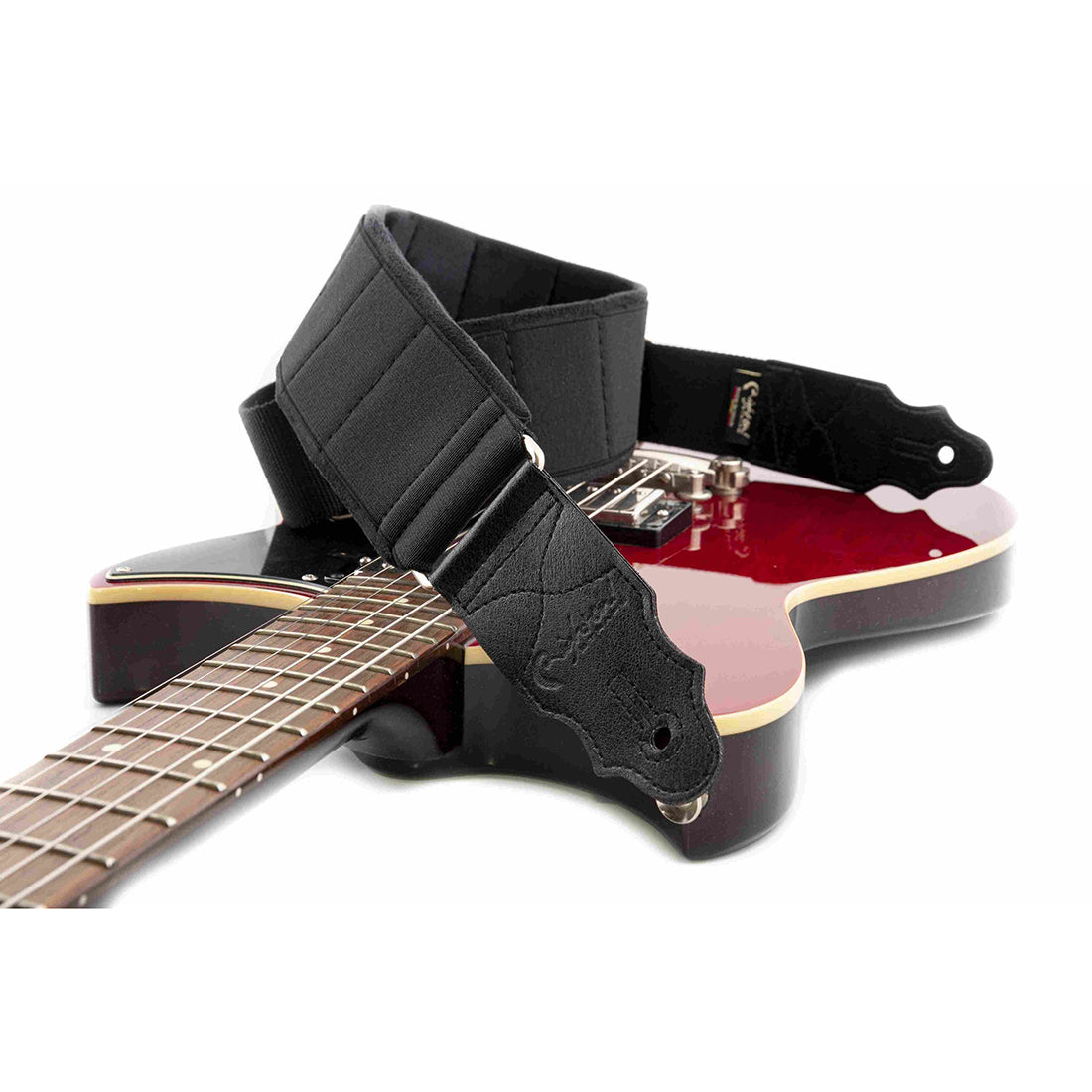 Right On Straps SPECIAL Elastic Black Guitar Strap