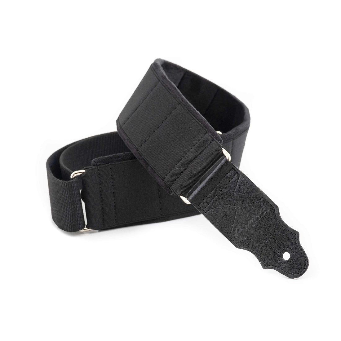 Right On Straps SPECIAL Elastic Black Guitar Strap