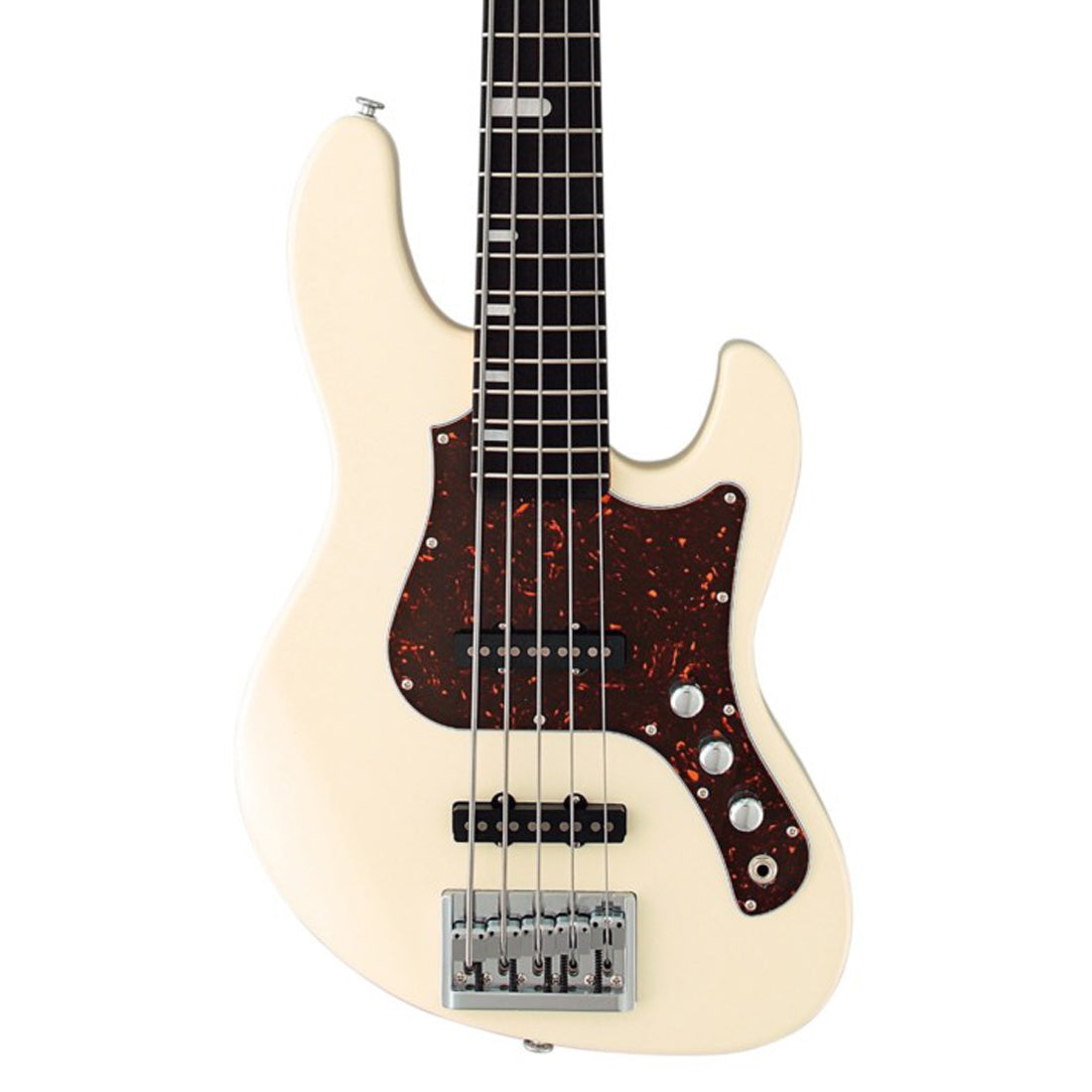 FGN EMJ5-AL-R-AWH Expert Mighty Jazz Antique White Bass Guitar Including Hardcase*