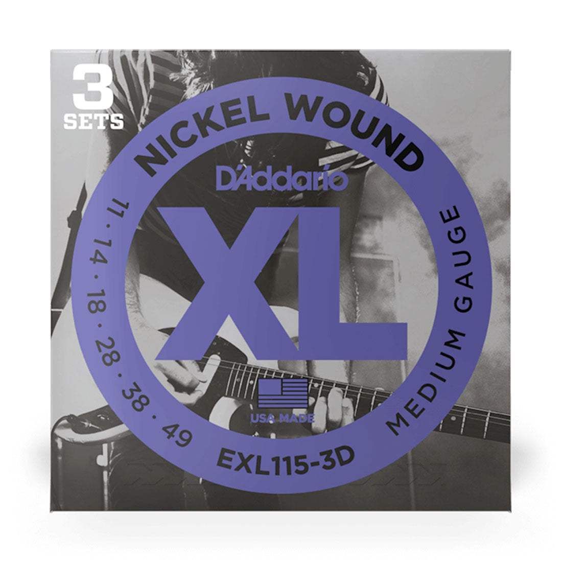 Daddario Exl115-3d 3 Pack Guitar Strings