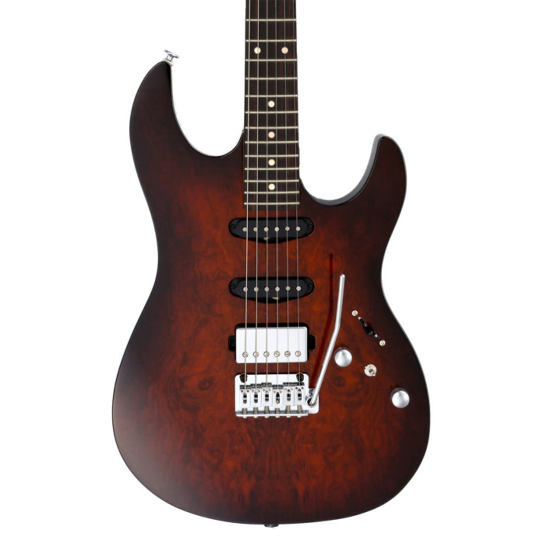 Chitarra elettrica FGN JOS2DUEW1R/IBS Odyssey Imbuia Brown Sunburst con custodia morbida