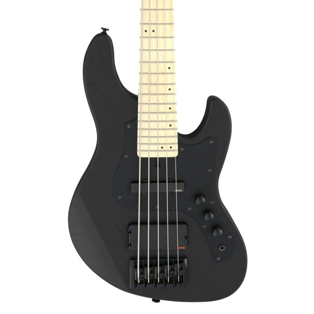 FGN JMJ52ASHDEM/OPB J-Standard Mighty Jazz 5 corde Open Pore Black Bass Guitar inclusa custodia morbida