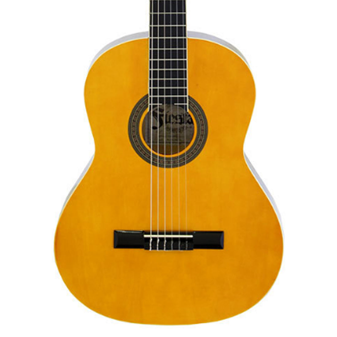 Aria Fiesta 3/4 Size Classical Nylon String Guitar Pack in Natural Includes Gig Bag Tuner and Instructional DVD