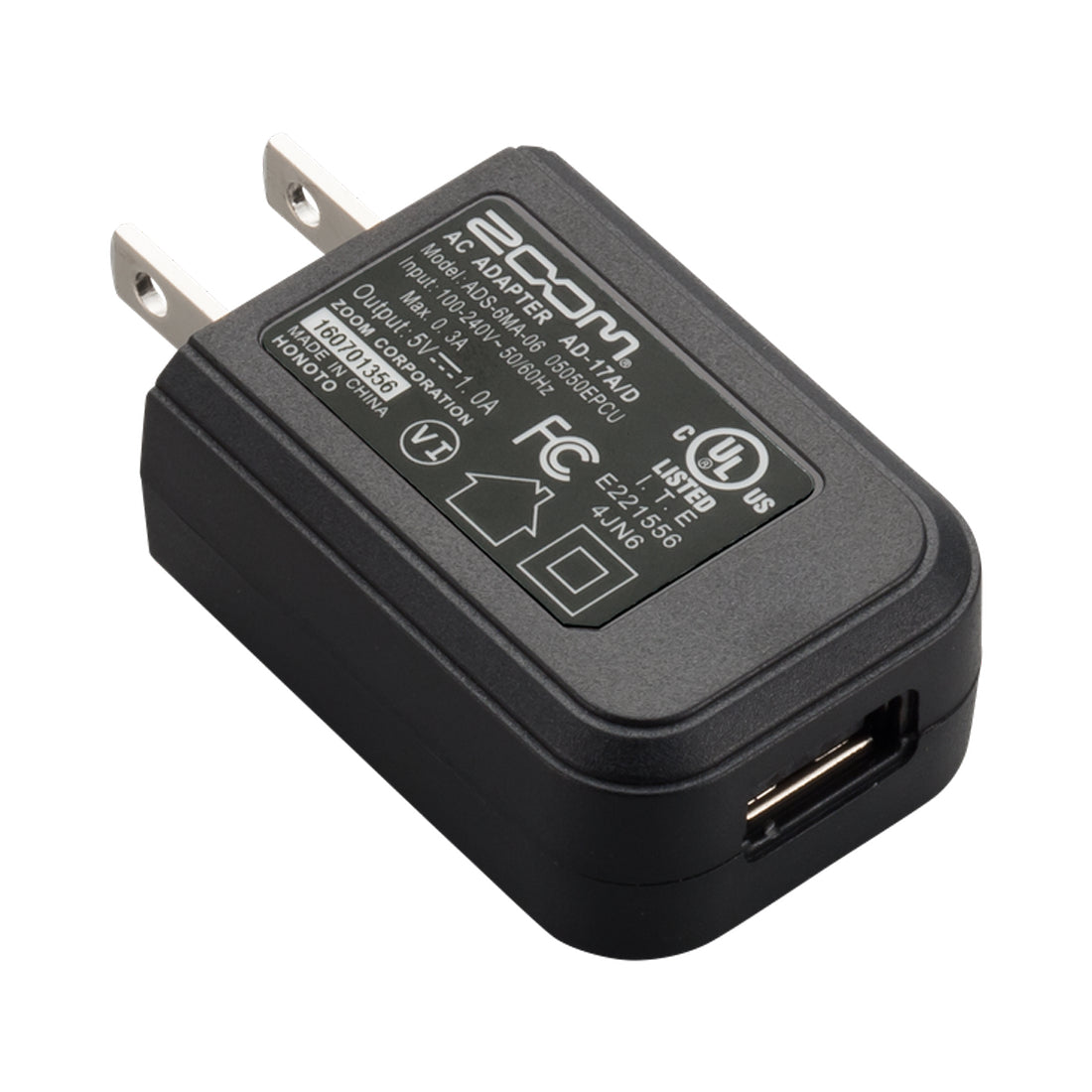 Zoom AD17 Adaptor 5V USB to Suit Q4  Q2HD  H1  H2n  R8