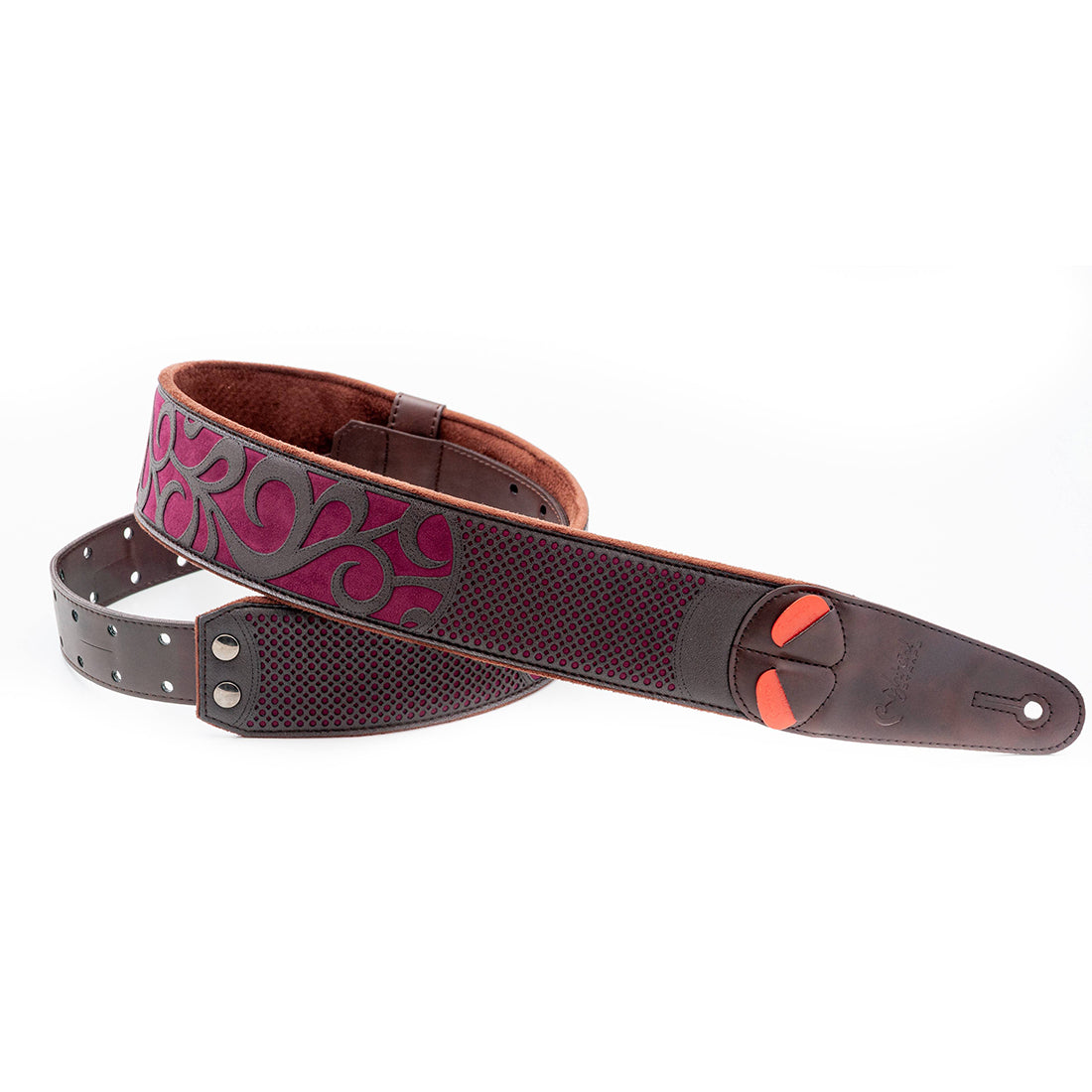 Right On Straps MOJO Nashville Burgundy Guitar Strap