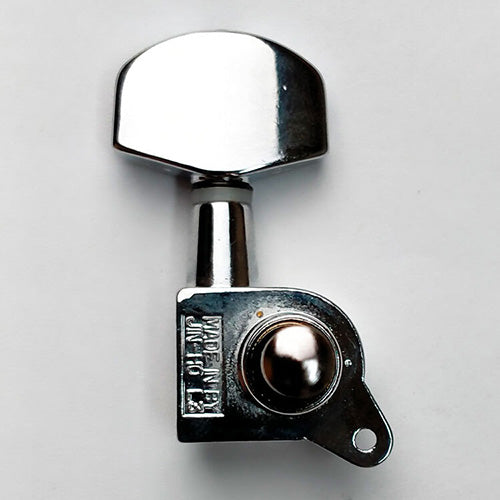 GT Acoustic/Electric Guitar Sealed Tuning Machines in Chrome Finish (3+3) with Traditional Chrome Buttons