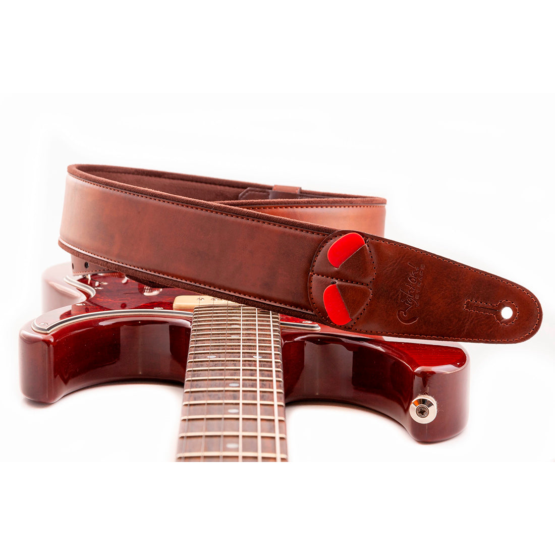 Right On Straps MOJO Charm Brown Guitar Strap