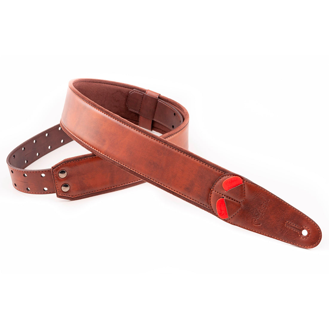 Right On Straps MOJO Charm Brown Guitar Strap