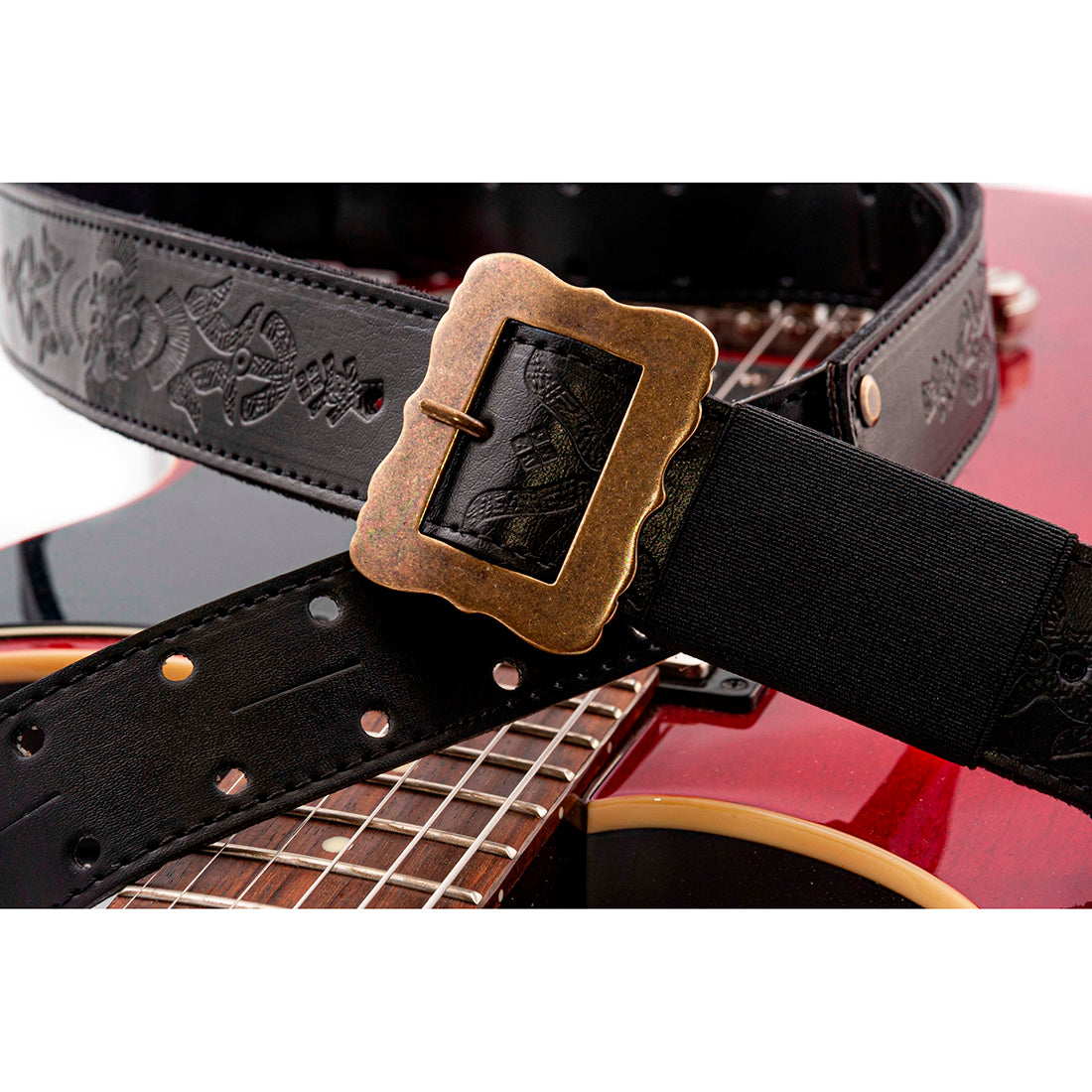 Right On Straps LEGEND BM BOHEMIAN VEGAN Black Guitar Strap