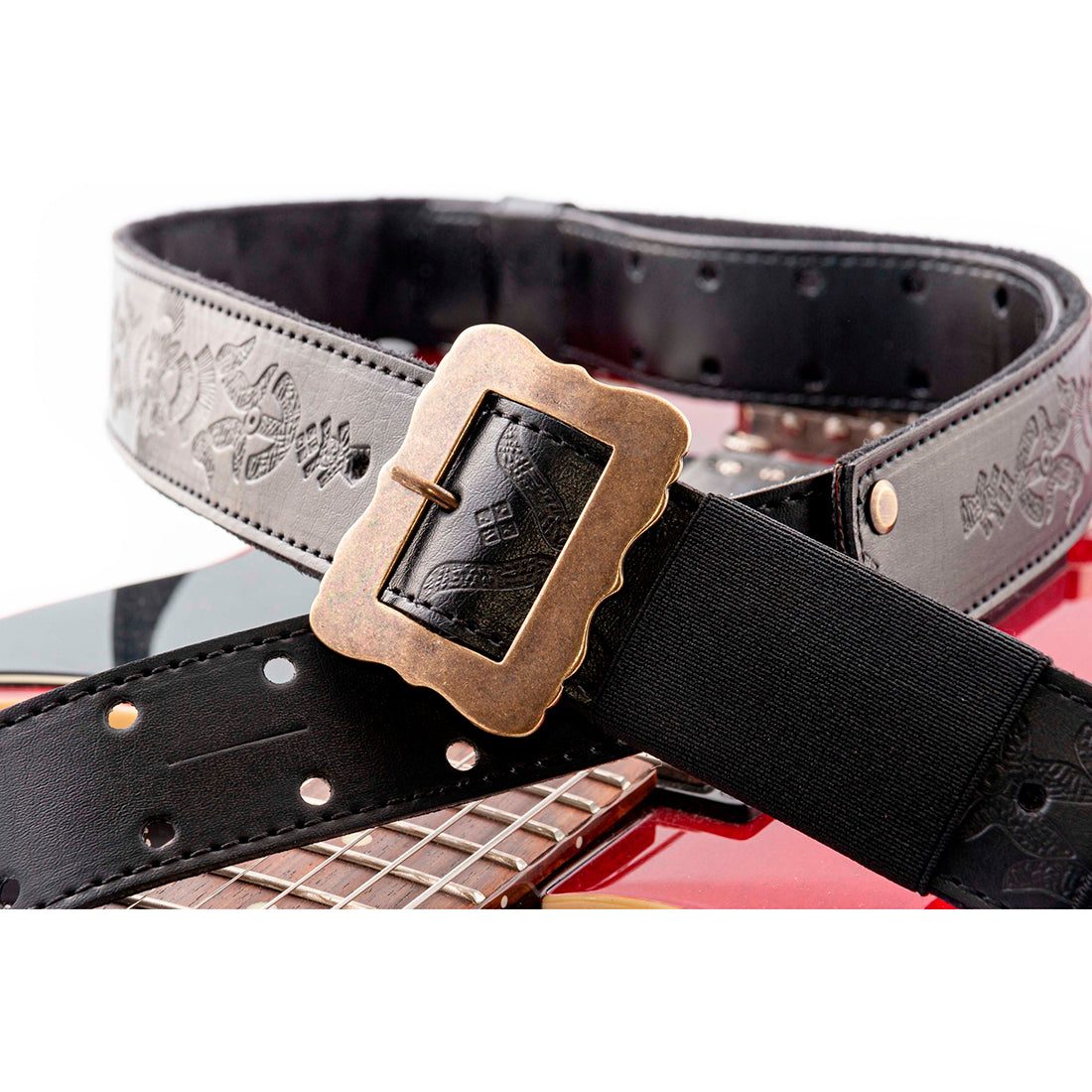 Right On Straps LEGEND BM BOHEMIAN VEGAN Black Guitar Strap