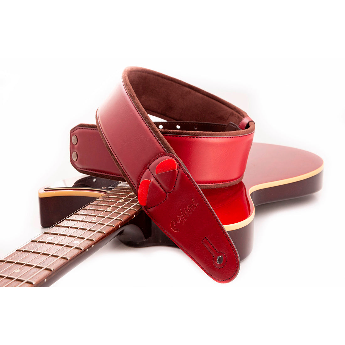 Right On Straps MOJO Charm Red Guitar Strap