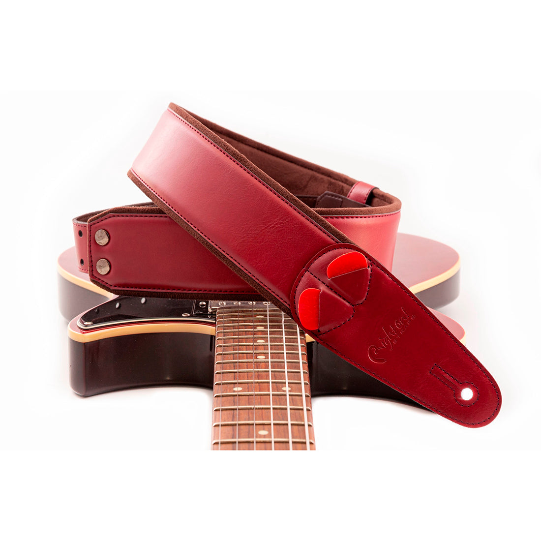 Right On Straps MOJO Charm Red Guitar Strap