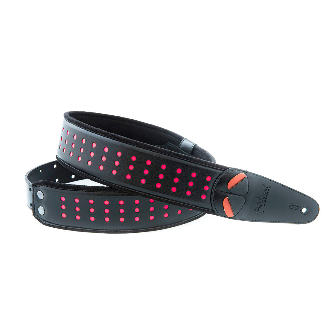 Right On Straps MOJO Holes Neon Pink Guitar Strap