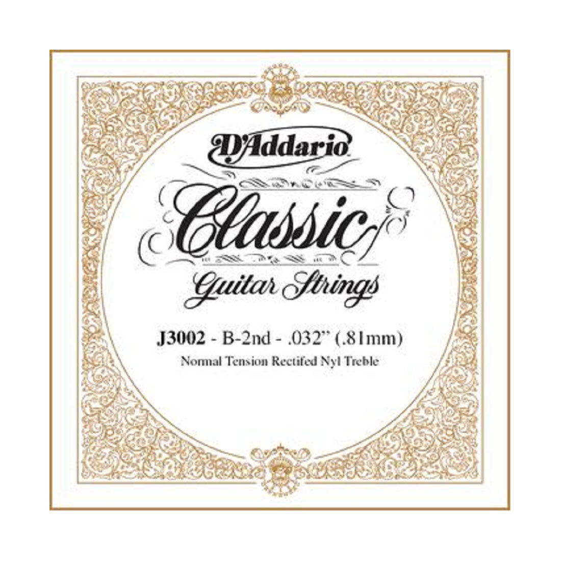 Daddario J3002 B 2nd Nylon Classic Guitar String