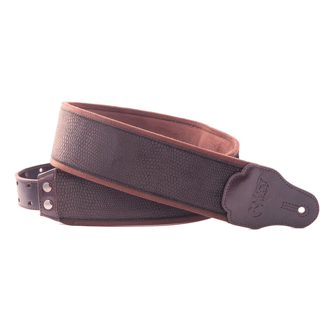 Right On Straps JAZZ Lizard Brown Guitar Strap