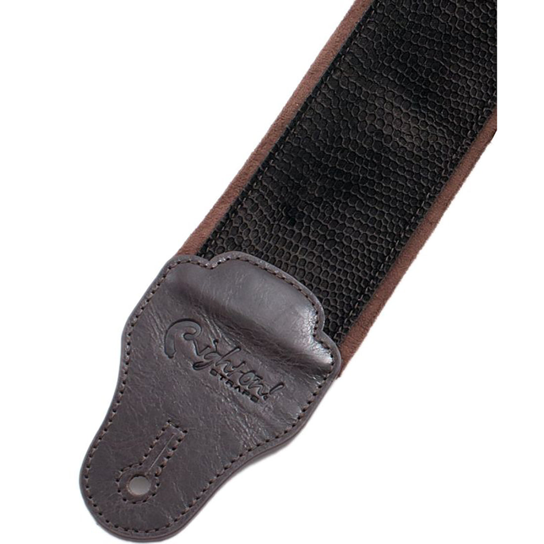 Right On Straps JAZZ Lizard Brown Guitar Strap