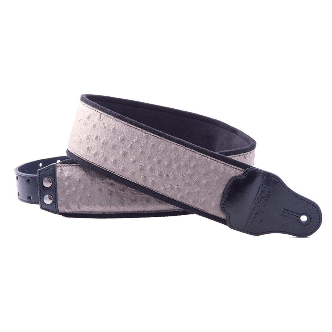 Right On Straps JAZZ Ostrich Taupe Guitar Strap