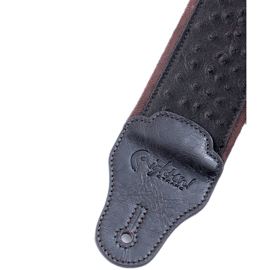 Right On Straps JAZZ Ostrich Brown Guitar Strap