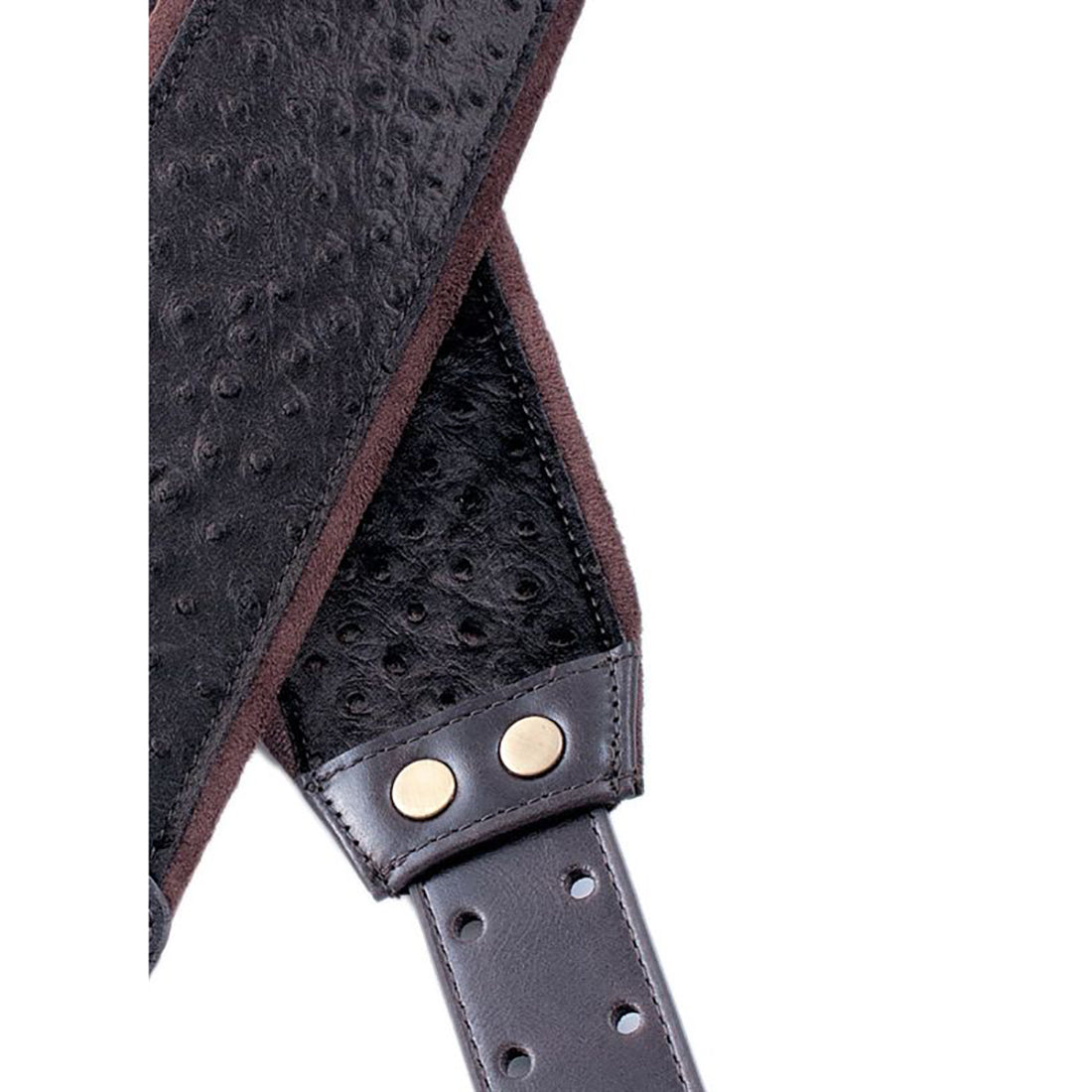 Right On Straps JAZZ Ostrich Brown Guitar Strap