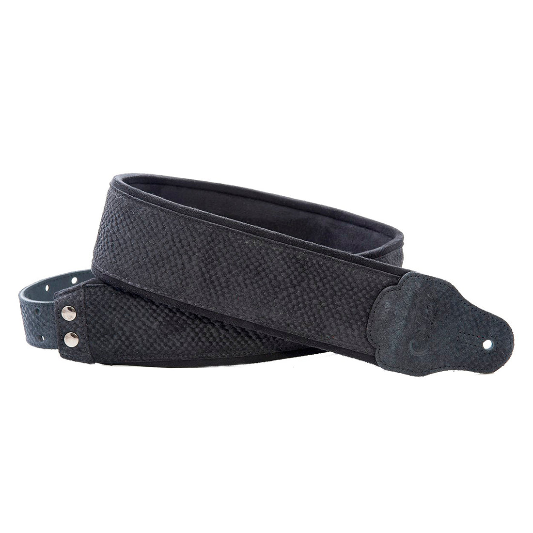 Right On Straps JAZZ Reptile Black Guitar Strap CLEARANCE 25%off