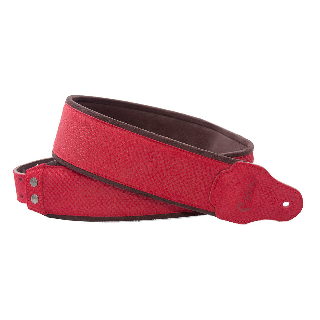 Right On Straps JAZZ Reptile Red Guitar Strap