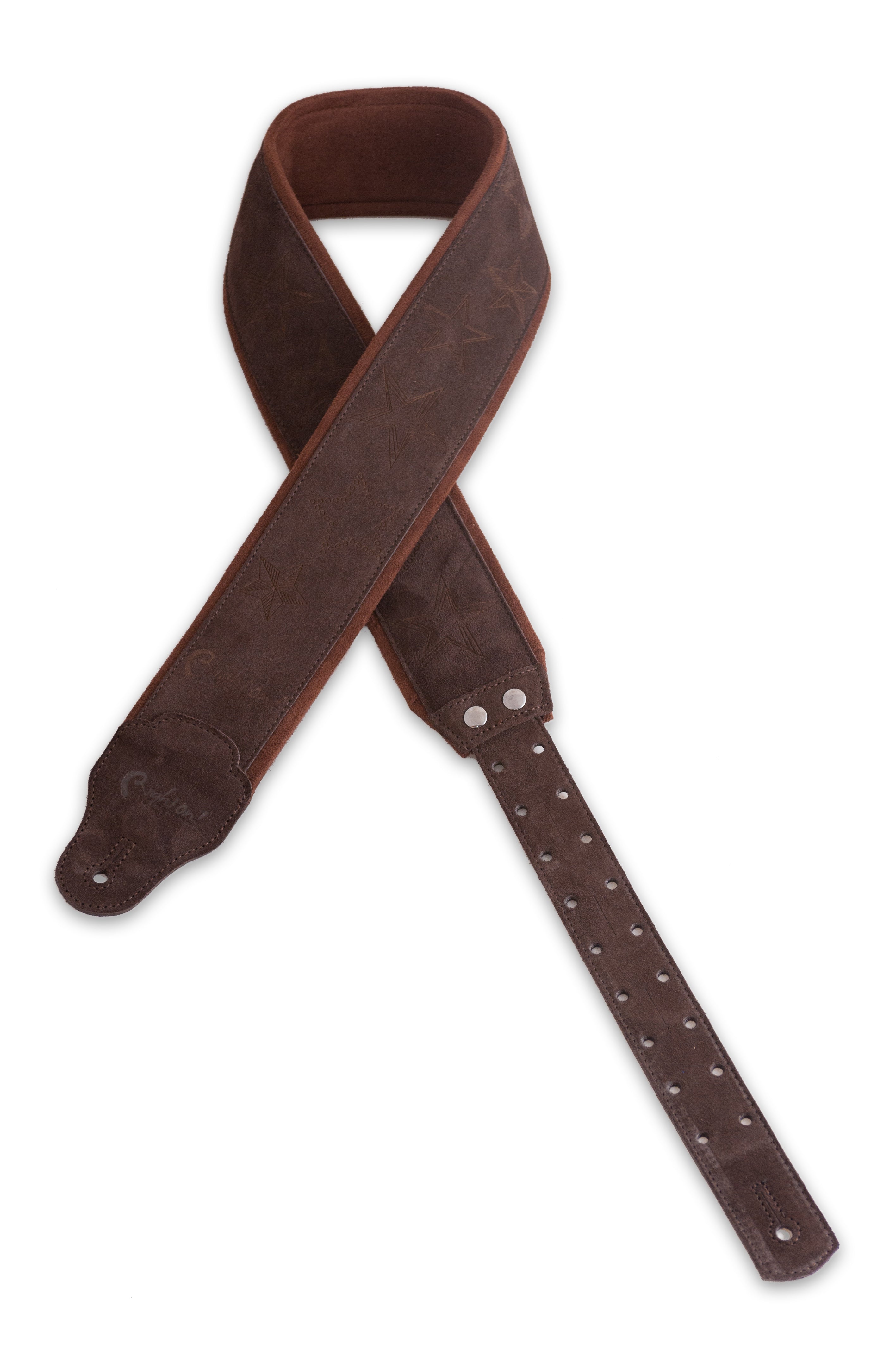 Right On Straps JAZZ Stars Brown Guitar Strap