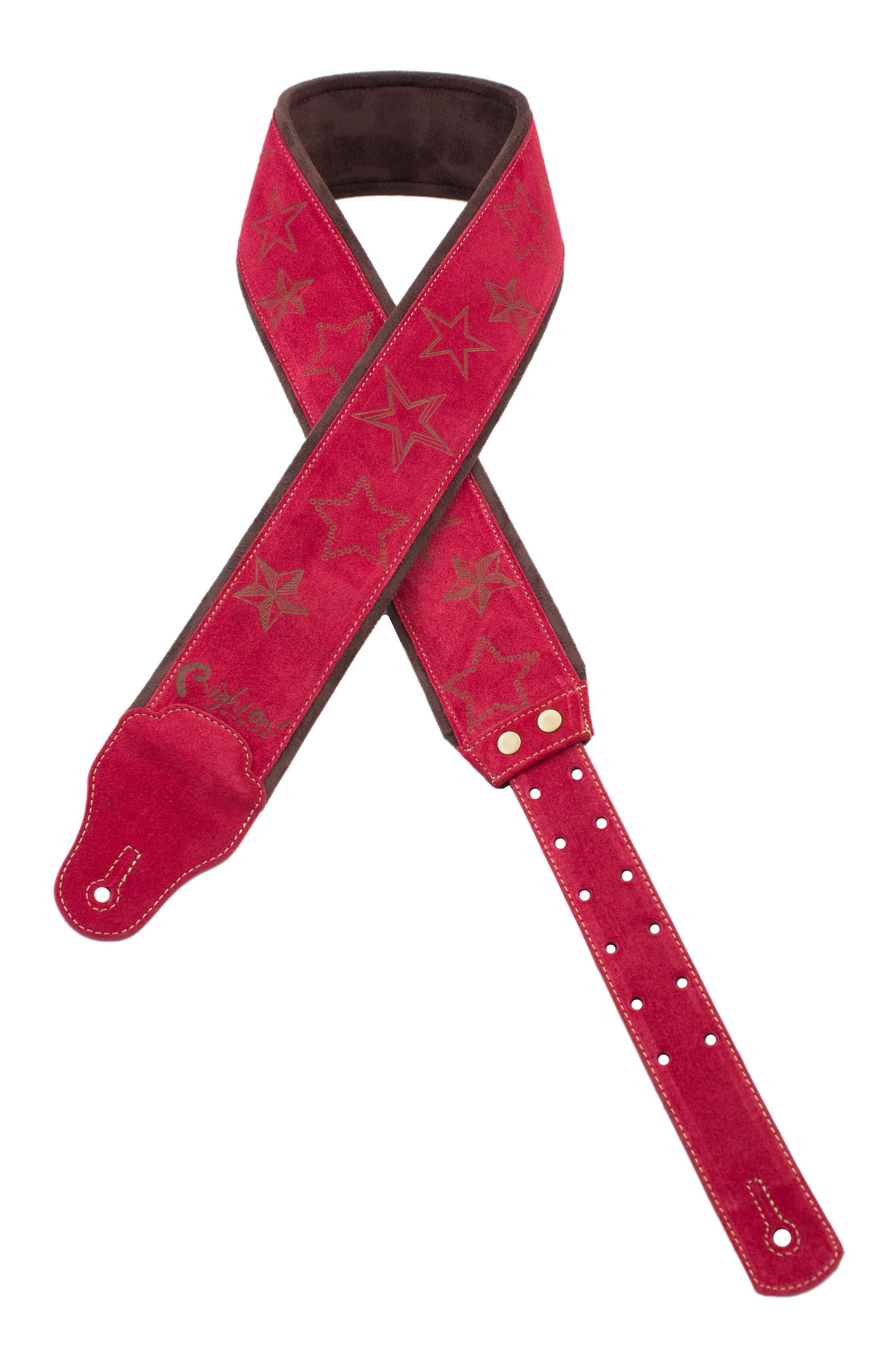 Right On Straps JAZZ Stars Red Guitar Strap